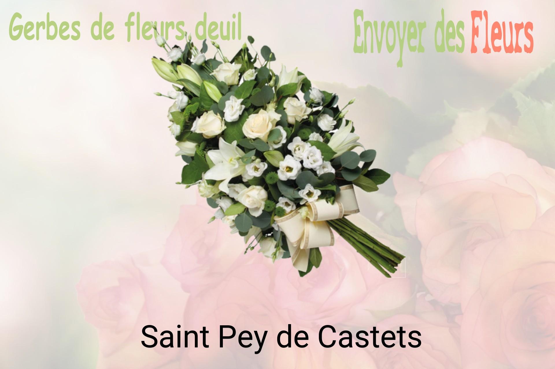 Gerbe de fleurs de deuil livrée à Saint-Pey-de-Castets